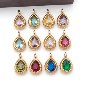 Collar Moyamiya con Colgante de <span class=keywords><strong>Joya</strong></span> de Lujo Ligero Chapado en Oro, Regalo de San Valentín, Dijes de Piedra de Nacimiento de Acero Inoxidable, Unisex - Product Image 1