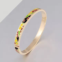 Bracelet jonc en émail en forme de nuage personnalisé, plaqué or 18 carats, en acier inoxydable, bijoux de mode pour femmes, prix de gros