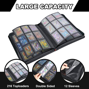 Raccoglitore Premium per <span class=keywords><strong>Carte</strong></span> Collezionabili Pokémon con Copertina in PU Colorata, 35pt <span class=keywords><strong>Toploader</strong></span>, 9 Tasche con Cerniera per Conservazione di <span class=keywords><strong>Carte</strong></span> Sportive - Product Image 3