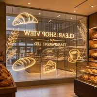 Film d'écran LED transparent haute transparence pour la publicité sur les vitres des boulangeries