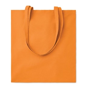 Borsa Tote Quadrata in Cotone Arancione Cottonel, Casual e Promozionale, Made in Italy - Product Image 1