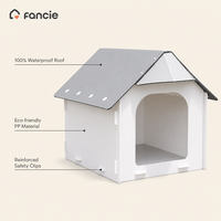 Nichoir pour chien en PP écologique avec porte arquée, pour intérieur et extérieur, pour chiens de petite, moyenne et grande taille, OEM