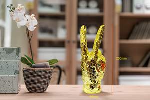 Oro Polyresin gesto della mano segno di pace accenti decorazioni soprammobili dito medio scherzo pratico regali di Halloween figurina - Product Image 2