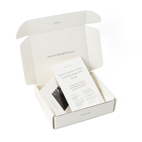 Boîtes d'expédition de vêtements chapeau personnalisé ondulé blanc avec carte de remerciement pour les petites entreprises vente en gros