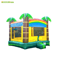 Château gonflable sur le thème de la jungle, facile à installer, pour enfants, amusement