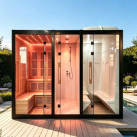Sauna infrarouge extérieur pour la maison, cabine de sauna sec, hammam, douche vapeur, sauna infrarouge Balnéo, bain de vapeur fermé