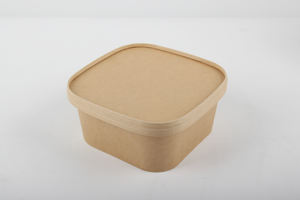 חם למכירה מזון מותאם אישית כיתה צהריים מזון מיכל takeway חד פעמי נייר מלבן קערה מרובע - Product Image 2