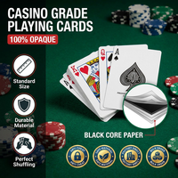 Cartes à Jouer Personnalisées Imperméables – Design Classique de Casino – Cartes de Poker Publicitaires Personnalisables