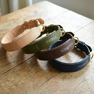 <span class=keywords><strong>Collar</strong></span> de Lujo para Mascotas con Logotipo Repujado, Color Clásico, Asa Suave, <span class=keywords><strong>Collar</strong></span> de Cuero Vegano Ajustable al por Mayor con Hebilla de Metal - Product Image 1
