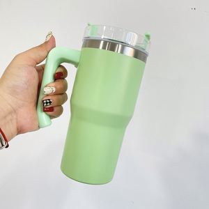1 Pack Custom logo RTScandy <b>Macaron</b> Colored Blank Sublimation 20oz Stainless Steel Student Mugs with Handle for DIY Printing - Product Image 2