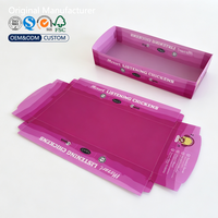 Boîte à pâtisserie rectangulaire longue personnalisée, imprimée, écologique, biodégradable, en papier alimentaire pliable pour les en-cas en rouleaux