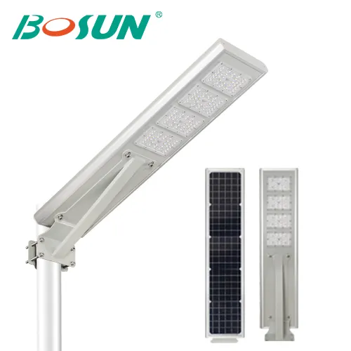 BOSUN Professional Best Bright Induction Lamp Powered Smart Solar Led Street Light Remote Control 60W 80W 120W 300W Aluminum 80