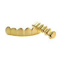 Bijoux dentaires hip-hop texturés et polis à haute brillance. Grilles en acier inoxydable OEM/ODM directement de l'usine, livraison rapide, accessoires rappeurs