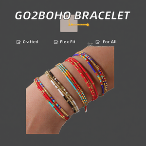 Braccialetti Boho Fatti a Mano con Perline di Vetro Miyuki, Unisex, Regolabili, Forma Geometrica, per Anniversari e <span class=keywords><strong>Amicizia</strong></span> - Product Image 2