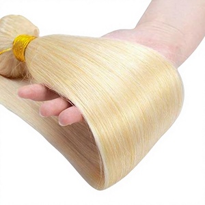 Cheveux humains vierges bruts non traités en vrac, cheveux indiens Remy, 16 pouces, lisses et soyeux, ondulés, naturels, en vrac, extensions de cheveux en gros - Product Image 1