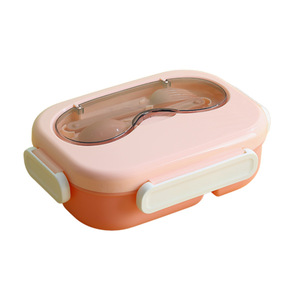 Boîte à lunch portable en plastique 2026, récipient alimentaire anti-fuite avec couverts, compatible micro-ondes - Product Image 6