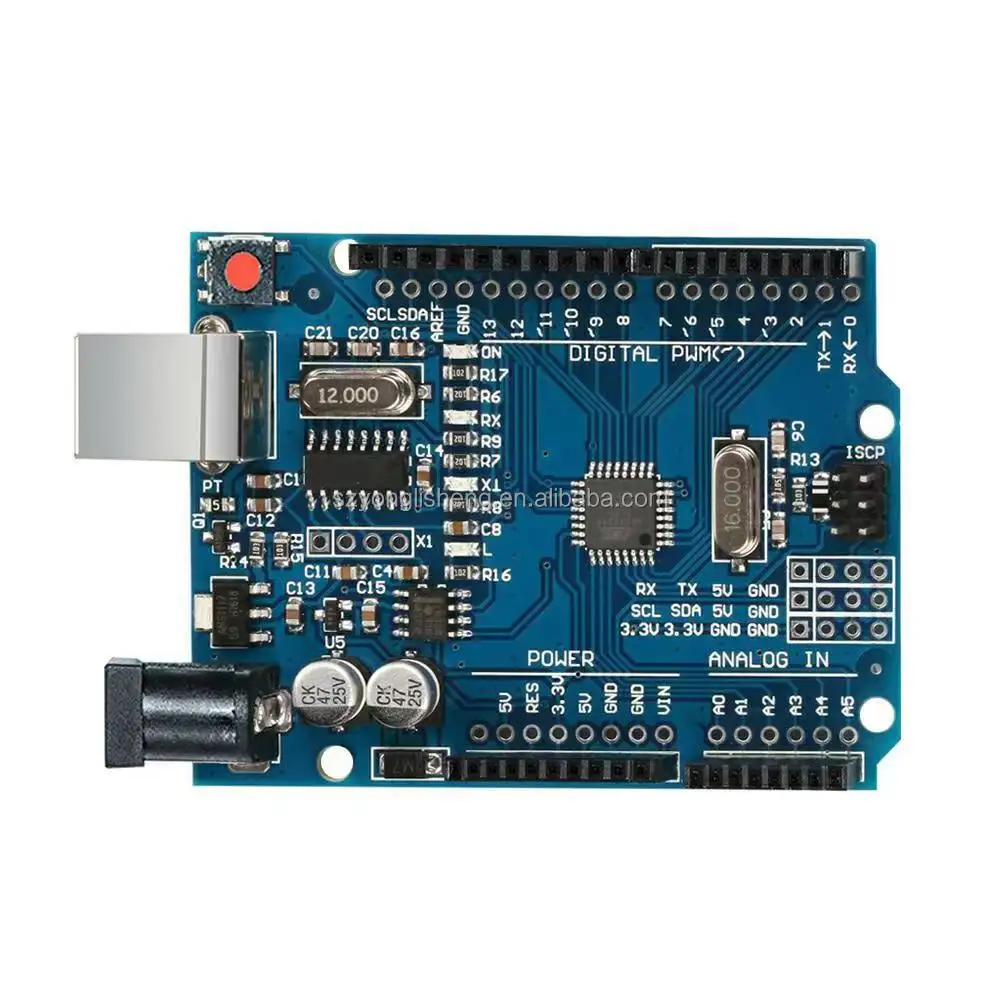 Arduinos UNO R3用Atmega328CH340開発ボード