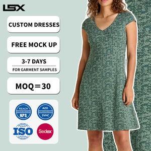 Robe de mode automne décontractée élégante de haute qualité à imprimé numérique dos nu pour <span class=keywords><strong>femmes</strong></span>, style vintage européen et américain - Product Image 1