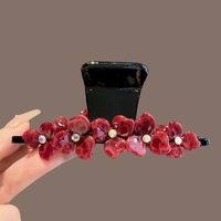 Nouvelle Pince à Cheveux Fleur en Acétate Chic et Élégante 2026 – Pince Requin Haut de Gamme pour Femmes, Idéale pour Chignons et Coiffures Rétro