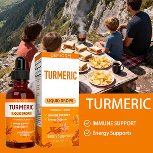 Gouttes buvables de curcuma pour adultes - Soutient la santé immunitaire et la production d'énergie - Saveur originale - Flacon de 60 ml - Dose de 2 ml - Product Image 2