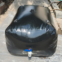 Réservoir souple pliable en PVC pour stockage d'eau avec valve, dimensions personnalisables pour l'irrigation agricole