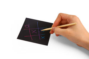 儿童彩虹划痕笔记本魔术彩绘儿童工艺套装艺术纸黑色绘画书 - Product Image 5