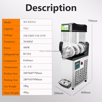 Machine à slush grande capacité, réservoir 1,5 L, machine à slush commerciale avec couvercle lumineux LED