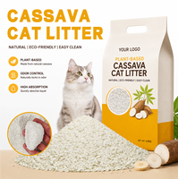 Litière pour chats domestiques en amidon de manioc à formule ultra-poussièreuse et à options de parfum multiples, personnalisable en gros