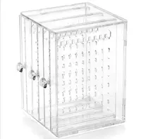 多機能透明ジュエリーボックス防塵ディスプレイスタンド三次元大容量ネックレスイヤリング収納ボックス