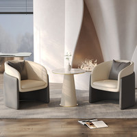 Ensemble de canapé, table basse et chaise en PU, design minimaliste moderne haut de gamme, personnalisable, pour la maison, le bureau, la villa, le salon
