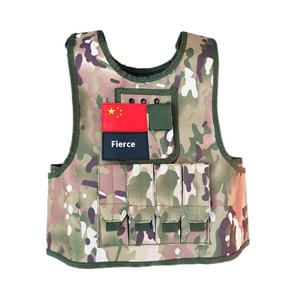 Gilet tactique à pois de tigre à la mode pour enfants, uniforme de cosplay, comprend un sac à dos, vêtements de performance, fermeture éclair - Product Image 3