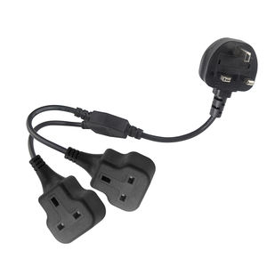 Разъем 3 зубца, соединенный соединитель, двухсторонний разветвитель типа y, двойная розетка переменного тока 1,5 мм/3C - Product Image 1