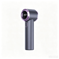 Kipas Turbo Tanpa Baling-Baling Lipat Isi Ulang USB - Portabel dengan Layar Digital untuk Perjalanan