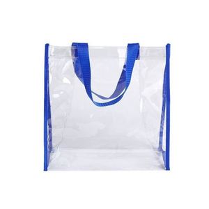 Bolsa de Mano Transparente de PVC Impermeable para Verano, con Cierre de Cremallera y Bolsillo Interior, Logotipo Personalizado Impreso, para Viajes y Playa - Product Image 1