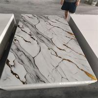 Lámina de PVC Duradera con Textura de Mármol, Impermeable, Resistente al Fuego, Revestimiento de Pared Decorativo Moderno para Uso Doméstico