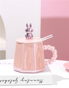 Regalos Creativos para Recuerdos de Fiesta de Bodas, Juego de Tazas para Leche y Agua con Tapas y Cucharas, Taza de Café con Pajita - Product Image 4