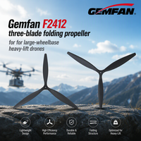 Hélice GEMFAN F2412 pour drone à charge lourde, grande hélice de drone de 24 pouces, 3 pales pliables en fibre de verre et nylon