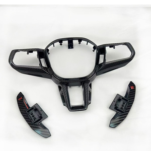 ฝาครอบตกแต่งคาร์บอนไฟเบอร์สไตล์สปอร์ต พร้อมก้านเปลี่ยนเกียร์แบบ Paddle Shifters สำหรับรถยนต์ <span class=keywords><strong>BMW</strong></span> G60 G70 G90 G48 G18 I5 <span class=keywords><strong>I7</strong></span> X Series - Product Image 3