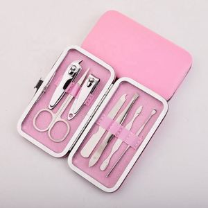 Ensemble de 7 coupe-ongles pour filles, ensemble de manucure et pédicure, acier inoxydable, kit d'outils de soin des ongles, avec logo personnalisé - Product Image 2