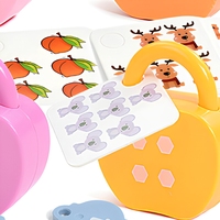 Jeu éducatif Montessori de correspondance des chiffres avec serrures et clés, puzzle en plastique pour l'apprentissage préscolaire