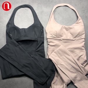 Eyun Elegante Mono Halter Sin Espalda Ajustado Sexy para Gimnasio 2024 para Mujer - Product Image 5