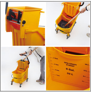 Carros de Limpieza con Escurridor Doble Multifunción de Presión, Cubo para Trapeador, Venta al por Mayor de Fábrica - Product Image 6