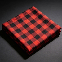Tissu en sergé de denim 100 % polyester respirant Ripstop 300D 160GSM, teint en fil, à carreaux gingham, pour nappes et tabliers – Vente en gros
