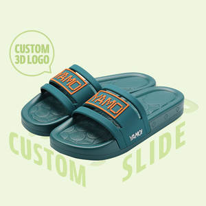 Henghao yüksek kalite Anti kaygan benzersiz köpük slaytlar özel Sandal Pu Gents terlik boya terlik ekonomik kolay aşınma terlik - Product Image 5