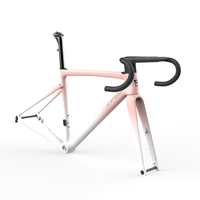Nouveau Cadre de Vélo de Route en Carbone d'Escalade 870g Frein à Disque ENTIÈREMENT INTÉGRÉ Cintre et Potence Inclus Kit de Cadre Ultraléger
