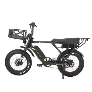 Batteria al litio 52V completa sospensione Fatbike elettrica ghiaia bici 1000W 20 pollici Retro <span class=keywords><strong>EBike</strong></span> da uomo con telaio in lega di alluminio - Product Image 2