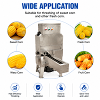 Machine à décortiquer le maïs électrique automatique, machine à décortiquer le maïs sucré SUS304 pour l'industrie alimentaire