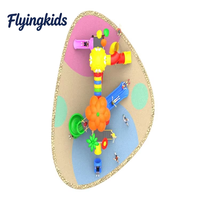Toboggan d'extérieur en acier et plastique Flyingkids pour les écoles maternelles, les écoles et les terrains de jeux publics