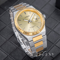 Montre personnalisée pour hommes en acier inoxydable avec cadran logo 40mm de diamètre Montre à quartz Relojes fabricant