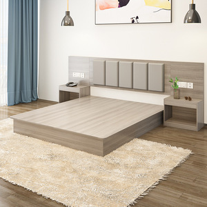 3 Star Hotel Furniture Bedroom Set <b>Single</b> Twin King Queen Size Options Cheap <b>Wooden</b> Hotel Bed Frame with Nightstand and <b>Wardrobe</b> - Product Image 5